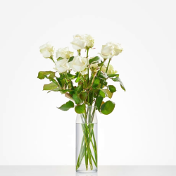 Losse witte rozen 60 cm.